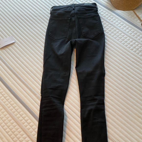 Black distressed high rise jeans - Picture 1 of 2